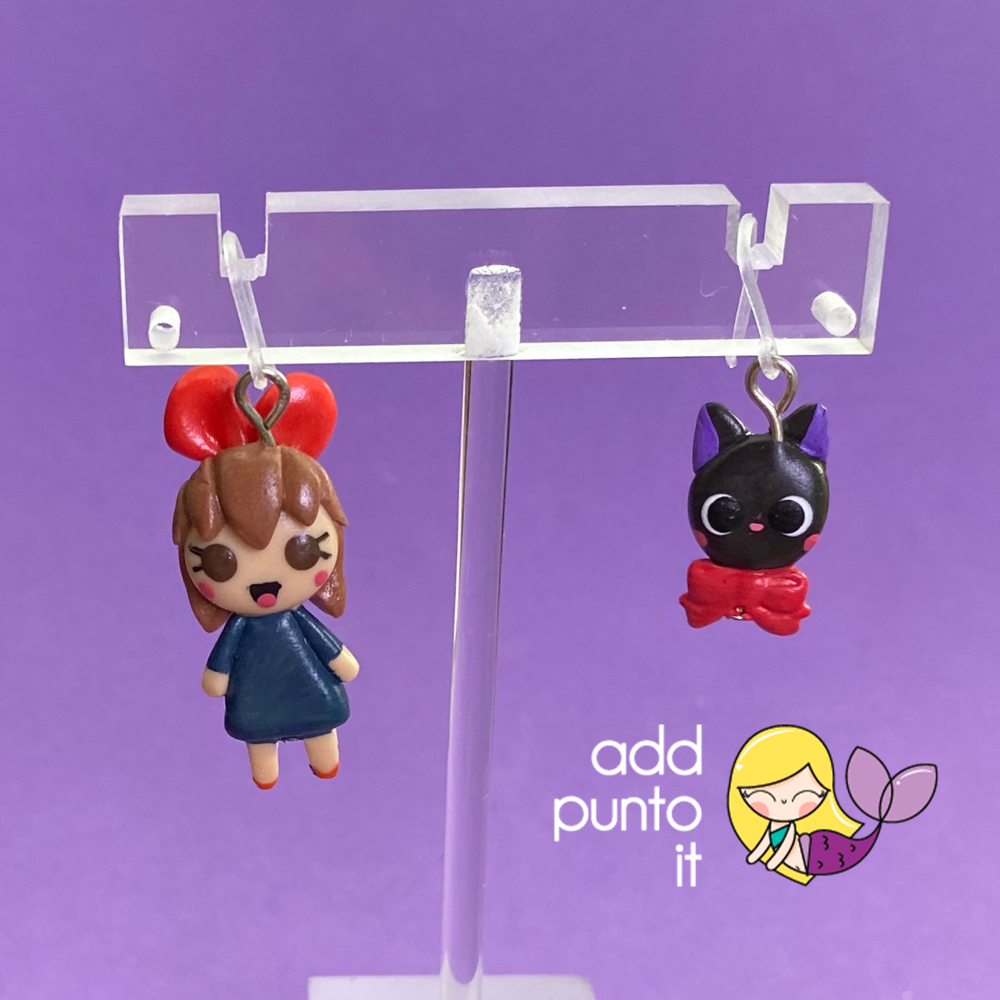 Aretes de gancho · Kiki y Jiji (Studio Ghibli)