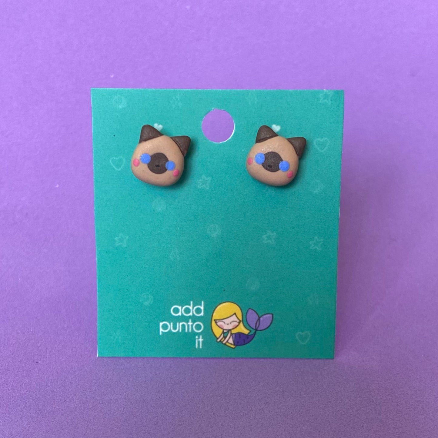 Aretes · Gato siamés