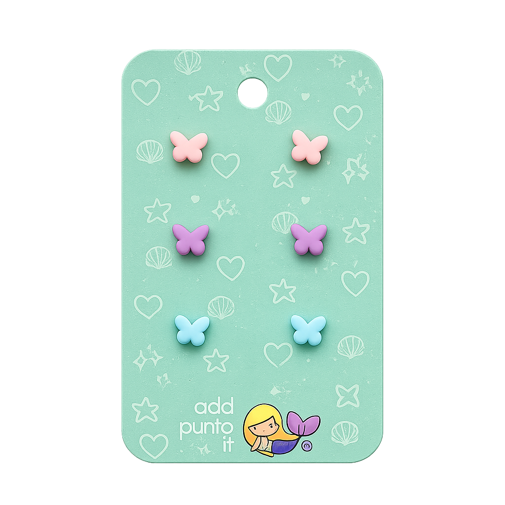 Aretes · Micro Mariposas Pastel (colección completa)