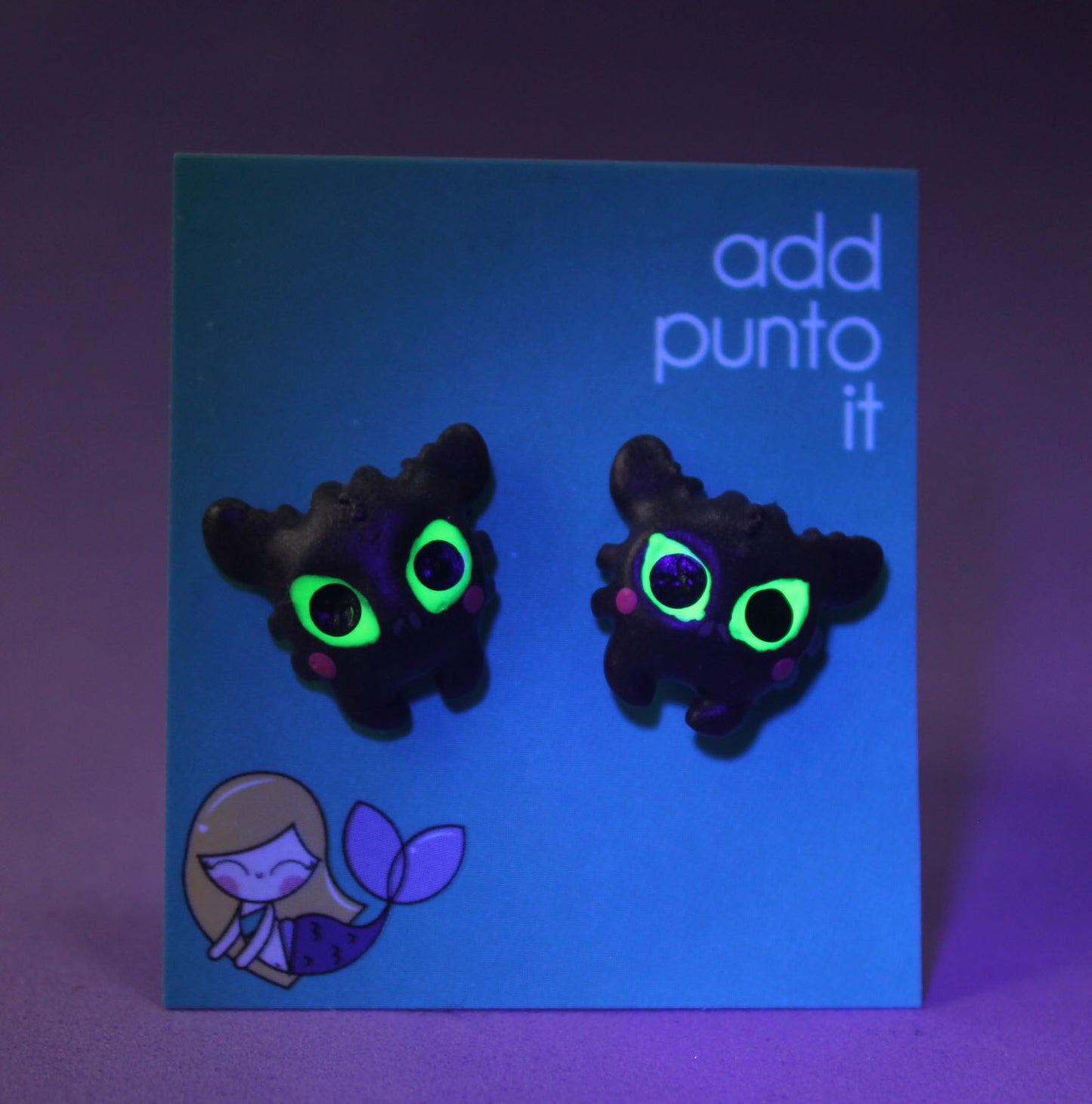 Aretes · Chimuelo Neón (Como entrenar a tu dragón)