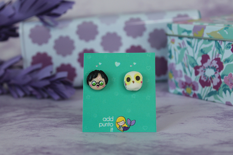 Aretes · Harry y Hedwig (Harry Potter)