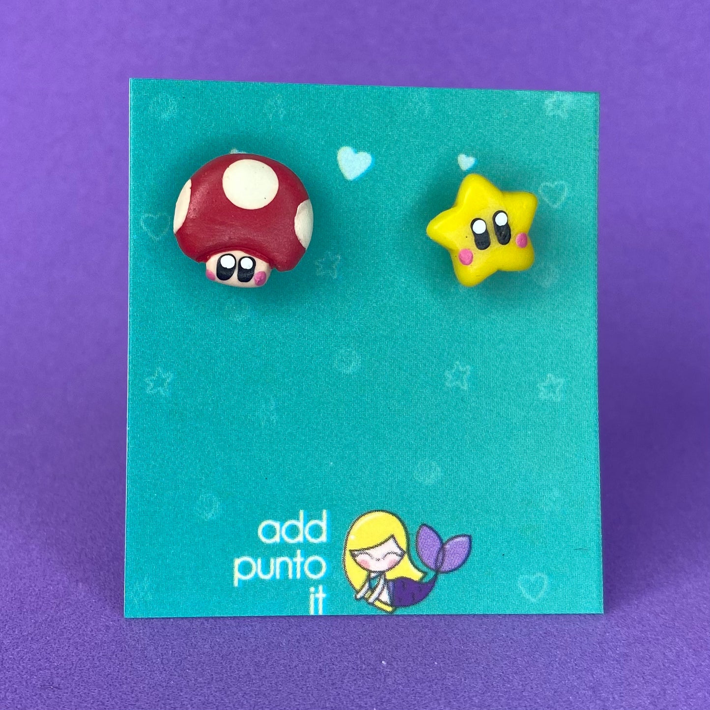 Aretes · Hongo y Estrella (Mario Bros)