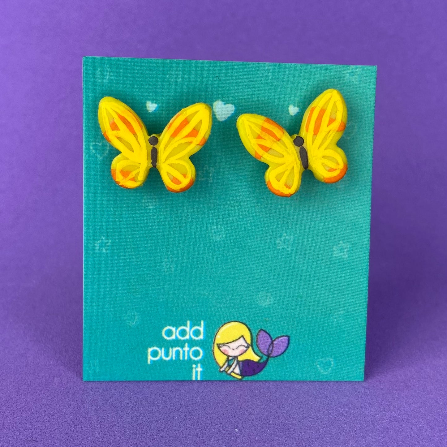 Aretes · Mariposa Amarilla