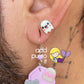 Aretes de Gancho · Ataúd gótico kawaii (Neon y Brillan en la obscuridad)(colección LIMITADA 2024)