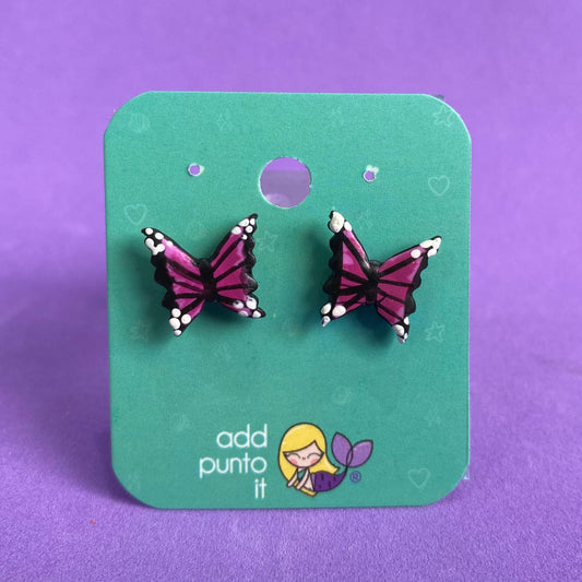 Aretes · Mariposa Morada