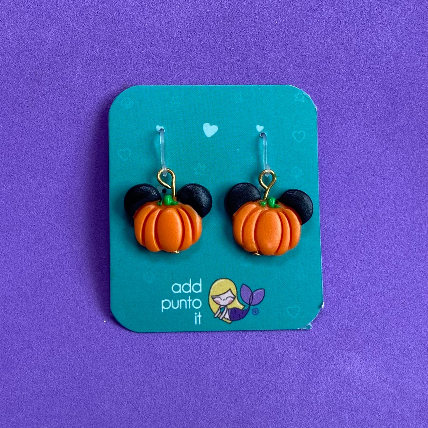 Aretes · Mickey calabaza 🎃 (Neón)(colección LIMITADA 2024)