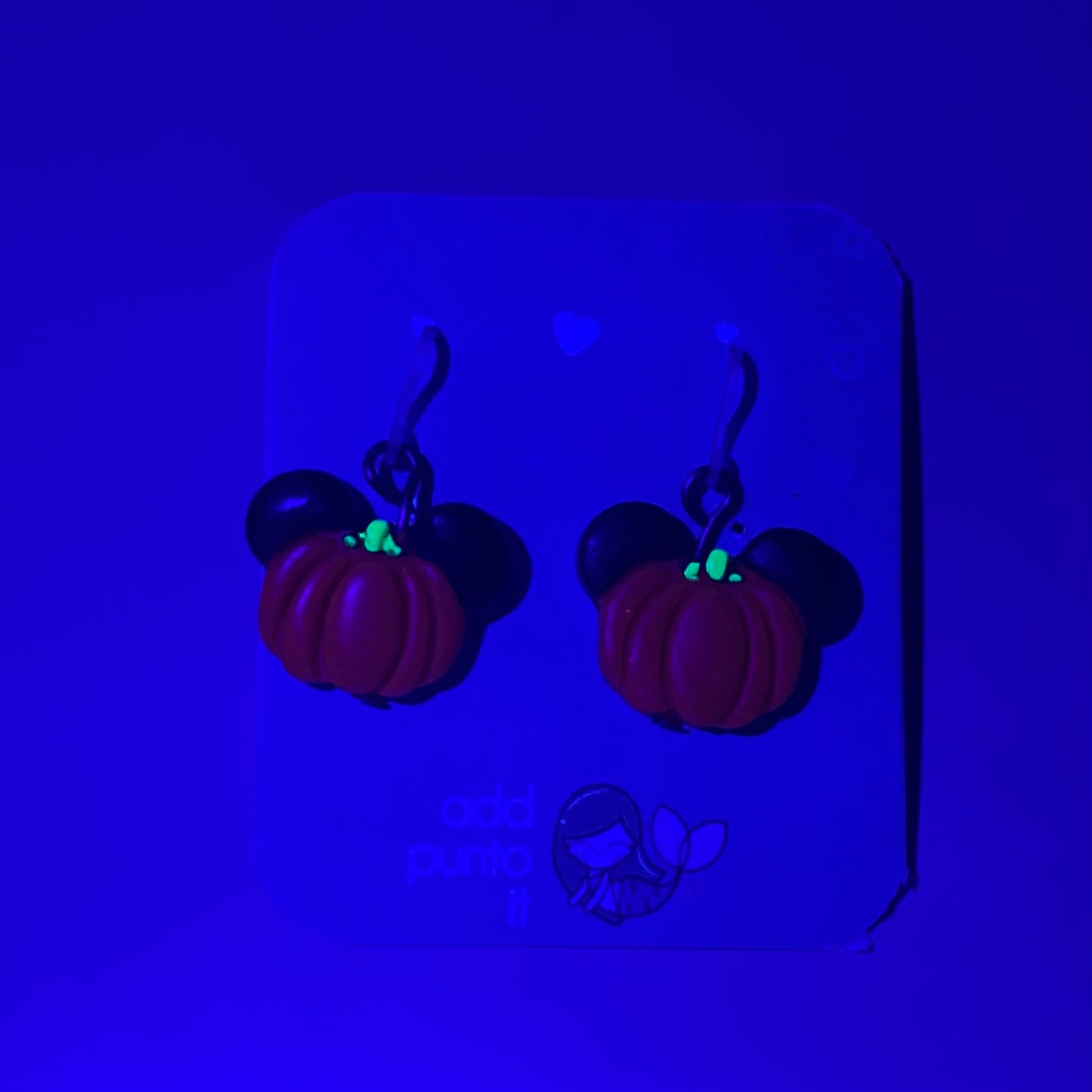 Aretes · Mickey calabaza 🎃 (Neón)(colección LIMITADA 2024)