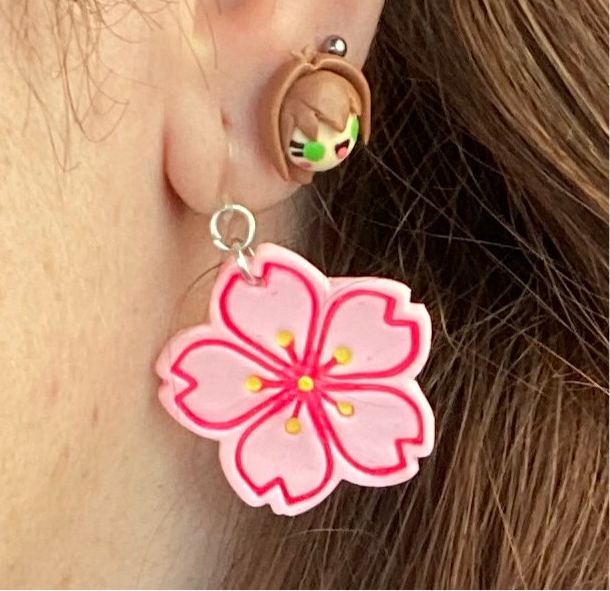 Aretes de gancho · 🌸 Flor de Cerezo (Sakura)