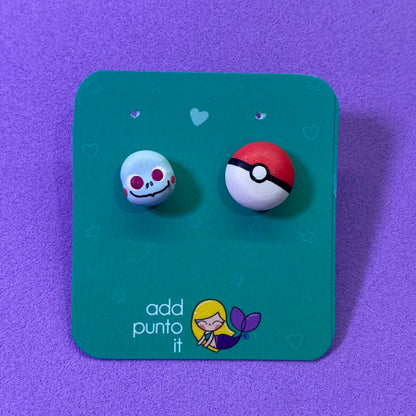 Aretes · Squirtle  y Pokebola (Pokemón)