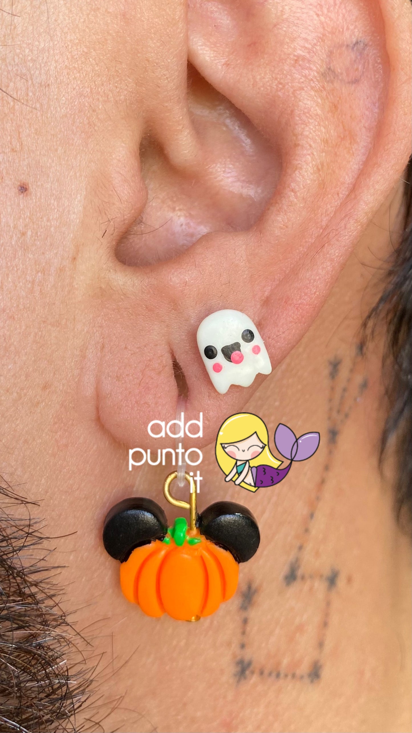 Aretes · Mickey calabaza 🎃 (Neón)(colección LIMITADA 2024)