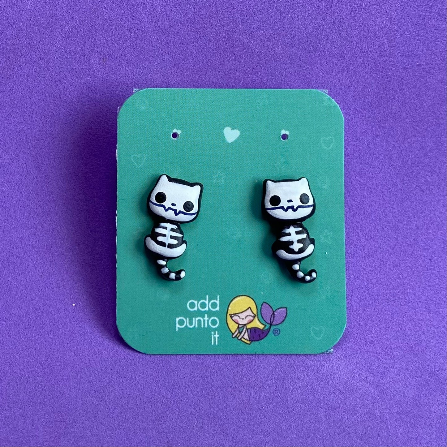 Aretes · Esqueleto Gatito (Colección LIMITADA 2024)