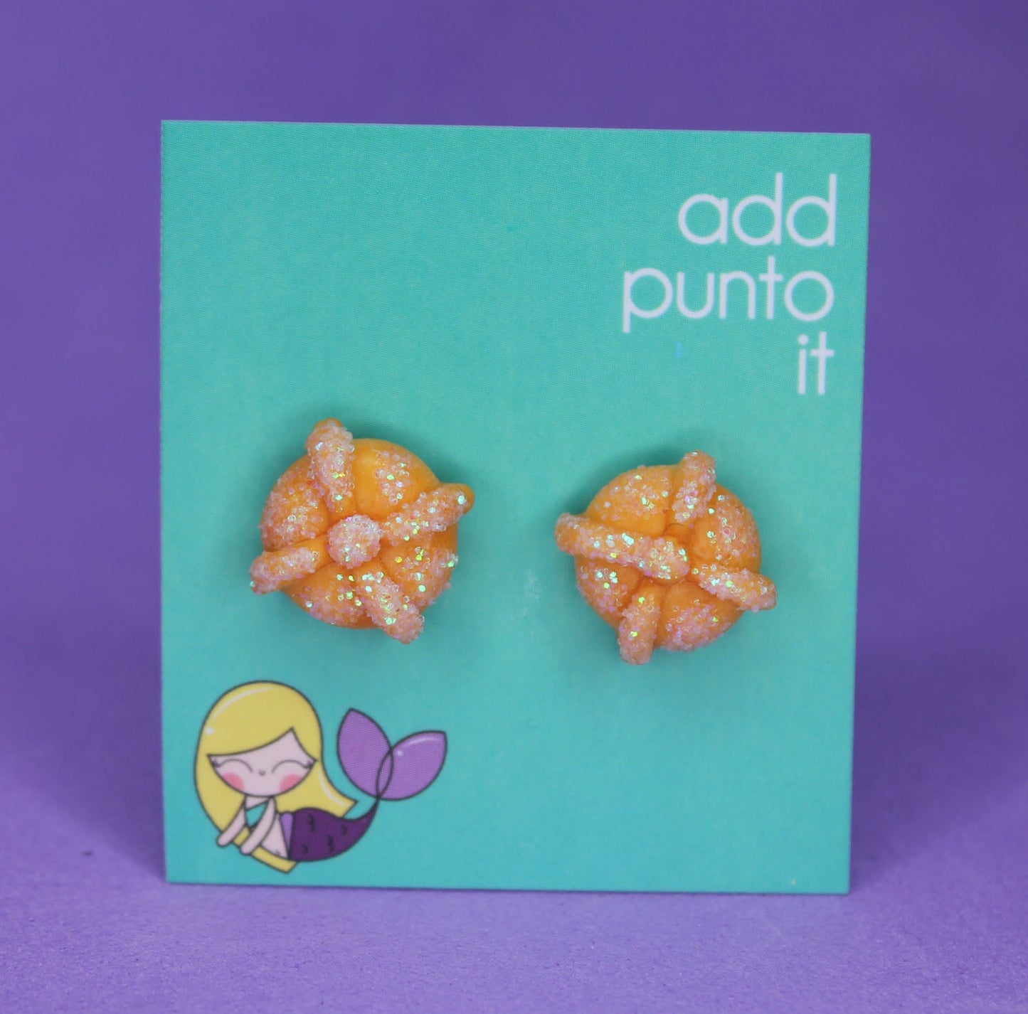 Aretes · Pan de muerto con glitter (colección LIMITADA 2024)