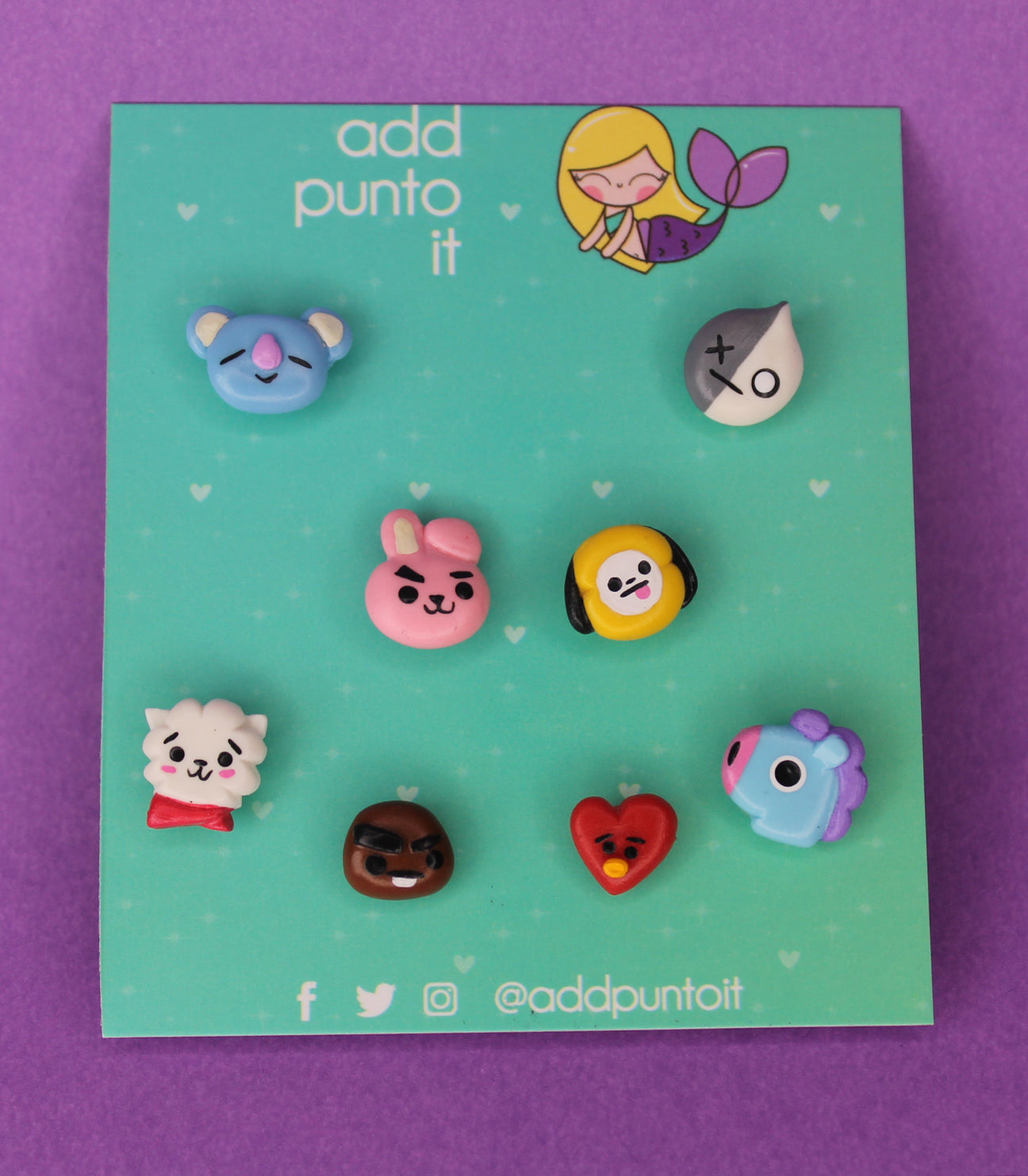 Aretes · BT21 (colección completa)