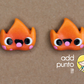Aretes · Calcifer (Studio Ghibli, El castillo vagabundo)