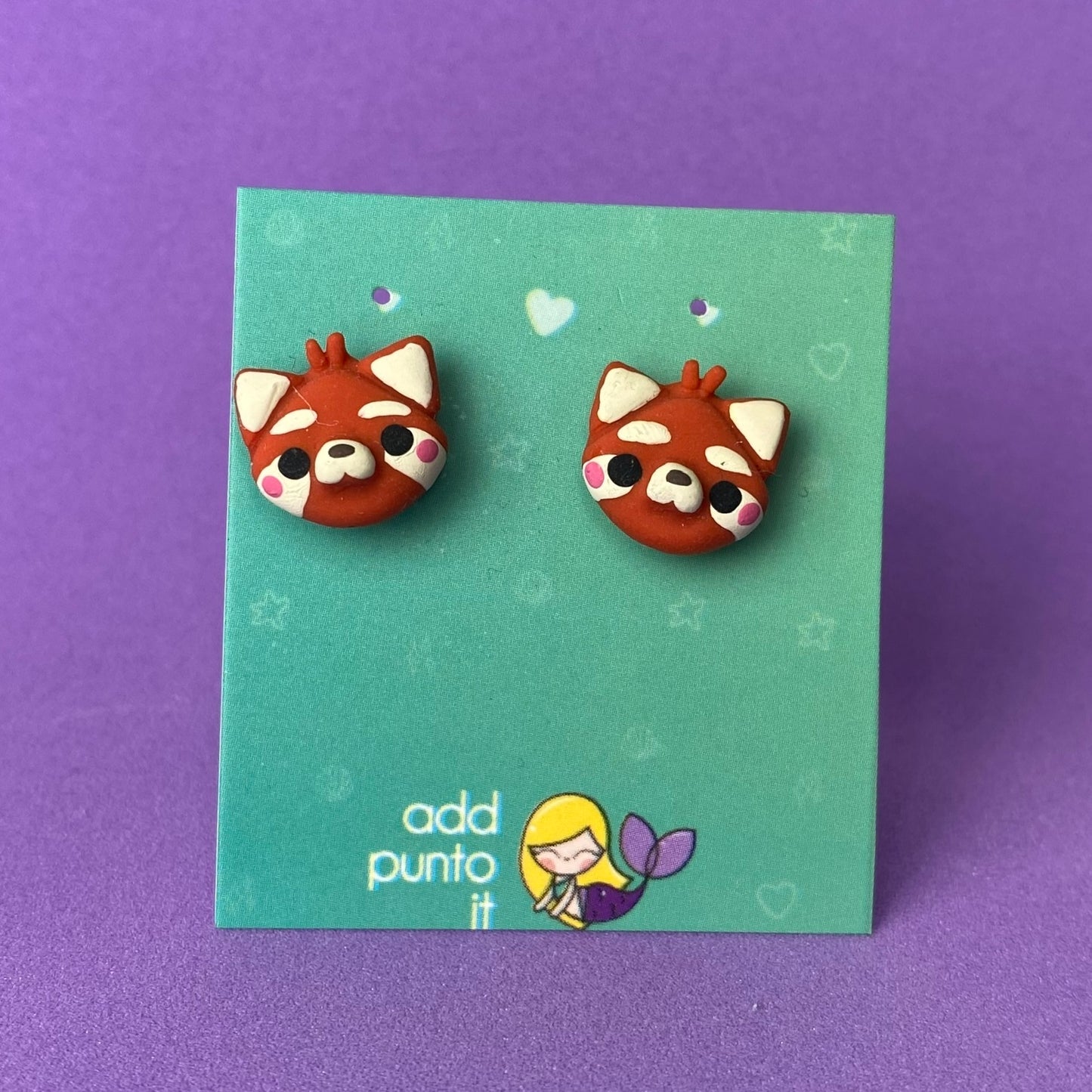 Aretes · Panda Rojo