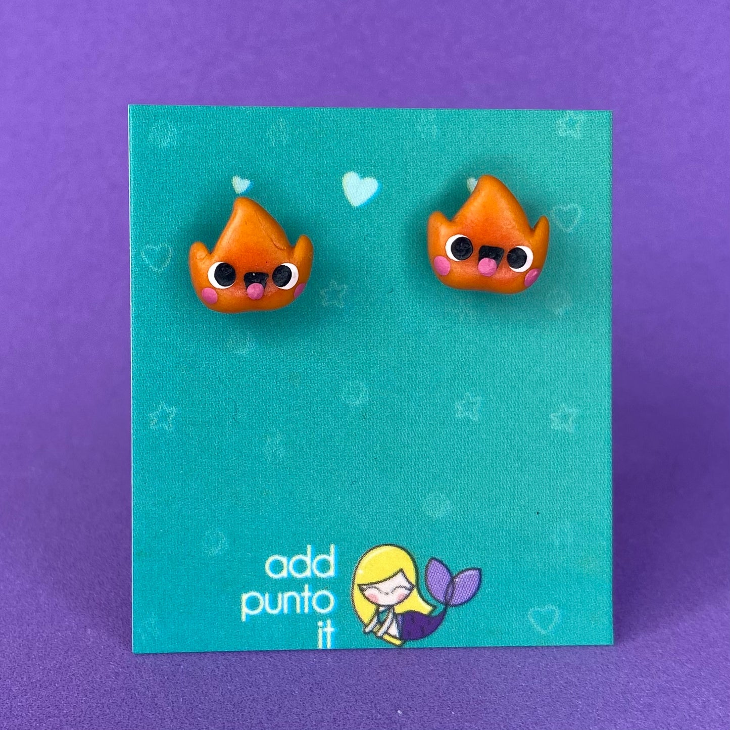 Aretes · Calcifer (Studio Ghibli, El castillo vagabundo)