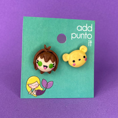 Aretes · Sakura y Kero (Sakura Card Captor)