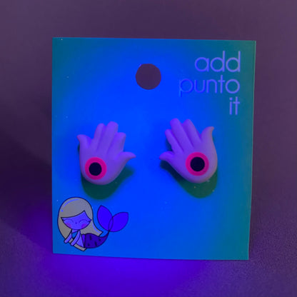 Aretes · Mano de Fátima NEÓN