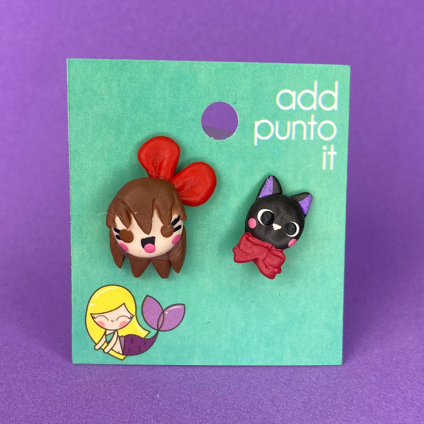 Aretes · Kiki y Jiji (Studio Ghibli)