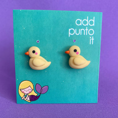 Aretes · Patito de Hule