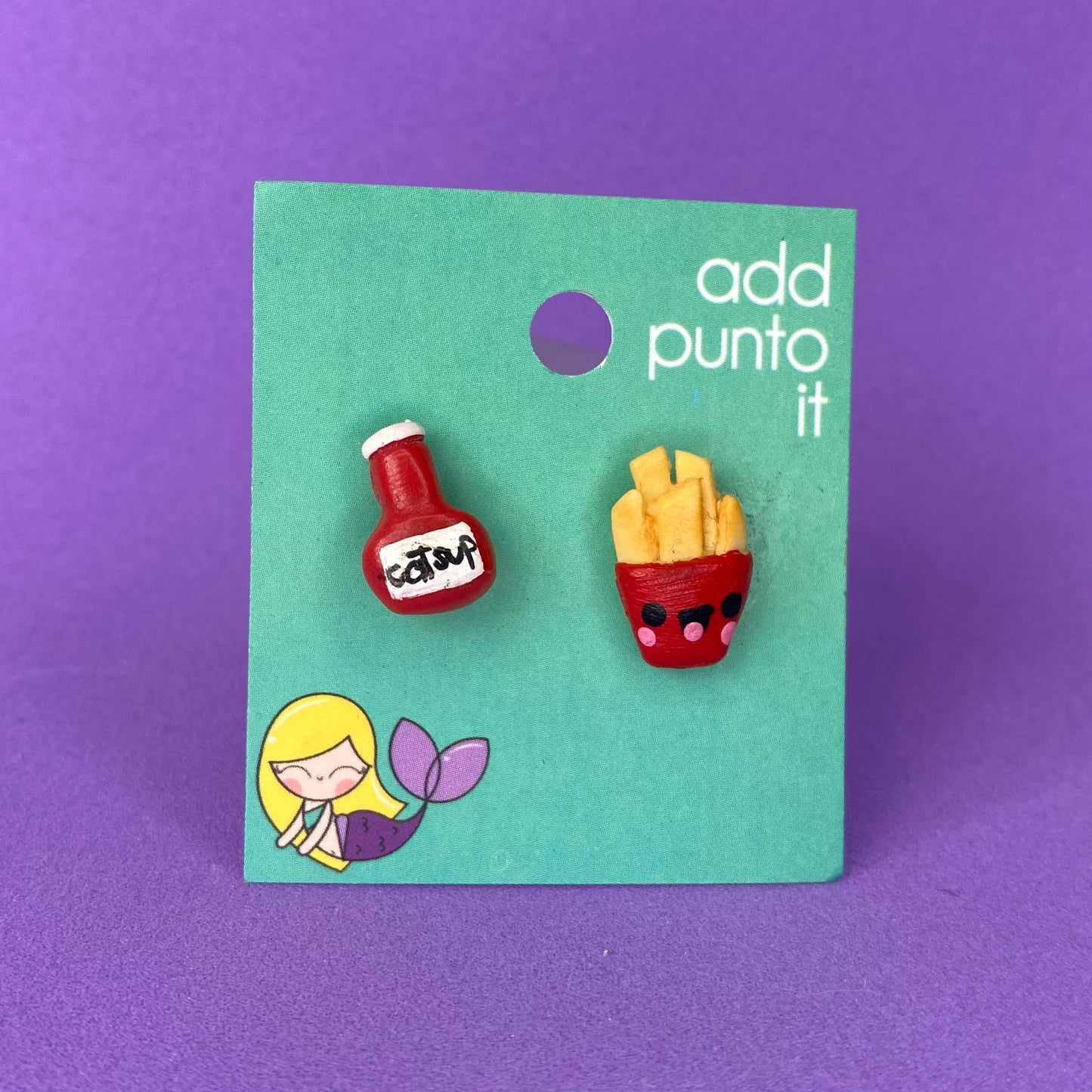 Aretes · Papas con catsup