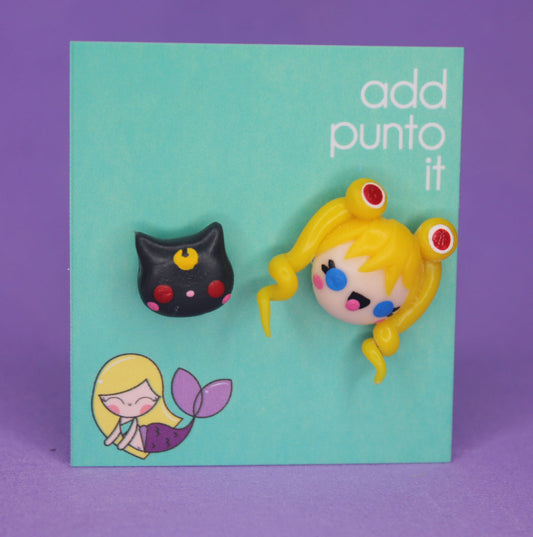 Aretes · Serena y Luna (Sailor Moon)