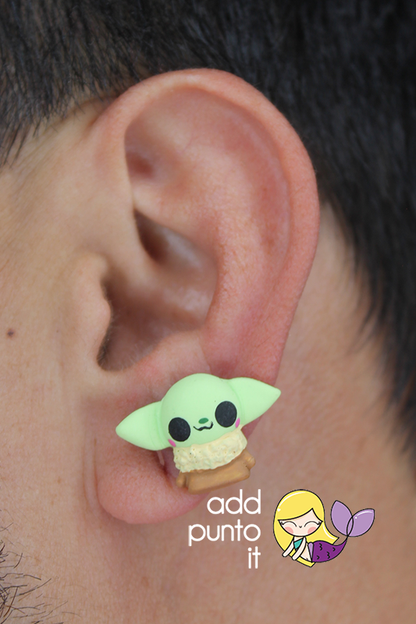 Aretes · Grogu y Rana, Baby Yoda (Star Wars)