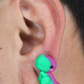 Aretes · T- Rex y corazón